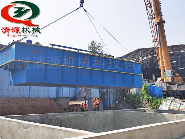 四川仁壽縣平流式溶氣氣浮機到貨安裝中